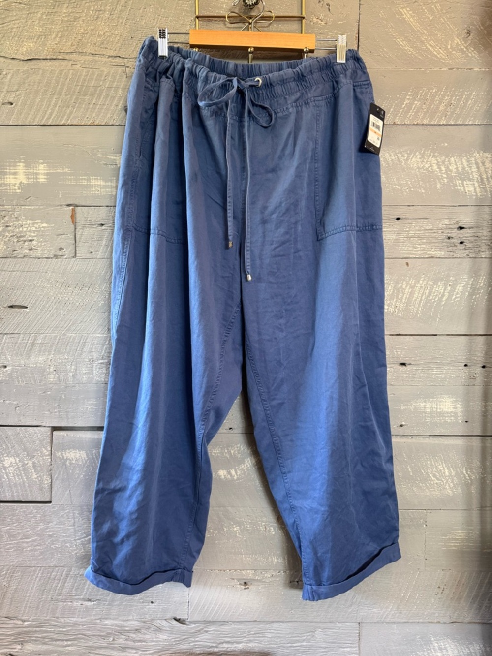 New Tommy Hilfiger twill Drawstring womens cuffed Pants